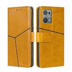 For Blackview Oscal C30 Geometric Stitching Leather Phone Case(Yellow)