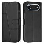 For iPhone 17 Air Stitching Calf Texture Buckle Leather Phone Case(Black)