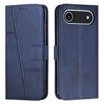 For iPhone 17 Air Stitching Calf Texture Buckle Leather Phone Case(Blue)