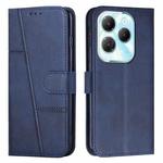 For Infinix Hot 40 / 40 Pro Stitching Calf Texture Buckle Leather Phone Case(Blue)