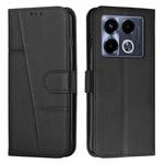 For Infinix Note 40 Stitching Calf Texture Buckle Leather Phone Case(Black)