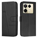 For Infinix Note 40 Pro 4G / 5G Stitching Calf Texture Buckle Leather Phone Case(Black)