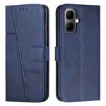 For Infinix Smart 10 4G Stitching Calf Texture Buckle Leather Phone Case(Blue)