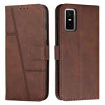 For Infinix GT 30 Pro Stitching Calf Texture Buckle Leather Phone Case(Brown)