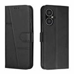For Tecno Pova Neo 3 Stitching Calf Texture Buckle Leather Phone Case(Black)