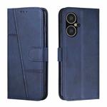 For Tecno Pova Neo 3 Stitching Calf Texture Buckle Leather Phone Case(Blue)