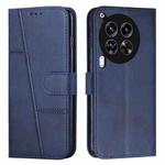 For Tecno Camon 30 Premier Stitching Calf Texture Buckle Leather Phone Case(Blue)