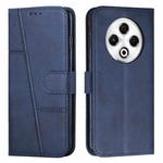 For Tecno Spark 30 4G Stitching Calf Texture Buckle Leather Phone Case(Blue)