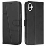 For Samsung Galaxy A07 4G Stitching Calf Texture Buckle Leather Phone Case(Black)