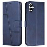 For Samsung Galaxy A07 4G Stitching Calf Texture Buckle Leather Phone Case(Blue)