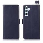 For Samsung Galaxy S25 FE 5G Crazy Horse Top Layer Cowhide Leather Phone Case(Blue)