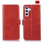 For Samsung Galaxy S25 FE 5G Crazy Horse Top Layer Cowhide Leather Phone Case(Red)