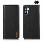 For Samsung Galaxy A55 5G KHAZNEH Nappa Top Layer Cowhide Leather Phone Case(Black)
