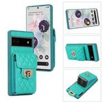 For Google Pixel 6a Card Slot Leather Phone Case(Mint Green)