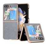 For Samsung Galaxy Z Flip5 Nano Plating Diamond Texture Phone Case(Black)