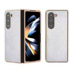 For Samsung Galaxy Z Fold5 Nano Plating Diamond Texture Phone Case(Silver)