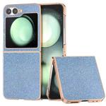 For Samsung Galaxy Z Flip6 Nano Plating Diamond Texture Phone Case(Blue)