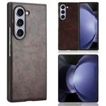 For Samsung Galaxy Z Fold6 Litchi Texture Back Cover Phone Case(Brown)