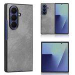 For Samsung Galaxy Z Fold7 5G Litchi Texture Back Cover Phone Case(Grey)