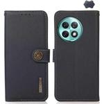 For OnePlus Ace 2 Pro KHAZNEH Custer Genuine Leather RFID Phone Case(Blue)