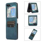 For Samsung Galaxy Z Flip5 Card Slot Leather Phone Case(Green)