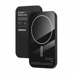 MOMAX Q.MAG X Portable Metal Magnetic Wireless Power Bank, Capacity:5000mAh(Black)
