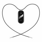 For Xiaomi Mi Band 8 Mijobs Stainless Steel Buckle Wax Rope Necklace(Black+Silver)
