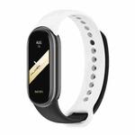 For Xiaomi Mi Band 8 Mijobs Dual Color Silicone Watch Band(Black+White)
