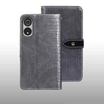 For Cubot P60 idewei Crocodile Texture Leather Phone Case(Grey)