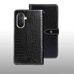 For Huawei nova Y71 idewei Crocodile Texture Leather Phone Case(Black)