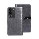 For vivo V29 5G Global idewei Crocodile Texture Leather Phone Case(Grey)