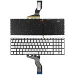 For HP 15-AB / 15-AK US Version Laptop Backlight Keyboard(Silver)