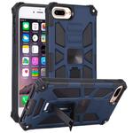 For iPhone 6 Plus Shockproof TPU + PC Magnetic Protective Case with Holder(Blue)