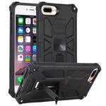 For iPhone 6 Plus Shockproof TPU + PC Magnetic Protective Case with Holder(Black)