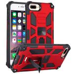 For iPhone 6 Plus Shockproof TPU + PC Magnetic Protective Case with Holder(Red)