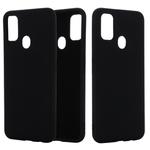 For Huawei P smart 2020 Pure Color Liquid Silicone Shockproof Full Coverage Case(Black)