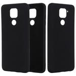 For Xiaomi Redmi Note 9 / Redmi 10X 4G Pure Color Liquid Silicone Shockproof Full Coverage Case(Black)