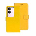 For vivo V29 5G Global idewei Crazy Horse Texture Leather Phone Case(Yellow)