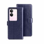 For vivo V29 5G Global idewei Crazy Horse Texture Leather Phone Case(Blue)