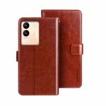 For vivo V29e 5G Taiwan idewei Crazy Horse Texture Leather Phone Case(Brown)