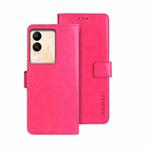 For vivo V29e 5G Taiwan idewei Crazy Horse Texture Leather Phone Case(Rose Red)