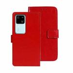 For vivo V30 idewei Crazy Horse Texture Leather Phone Case(Red)
