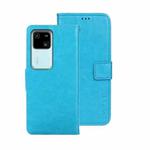 For vivo V30 idewei Crazy Horse Texture Leather Phone Case(Sky Blue)