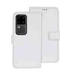 For vivo V30 Pro idewei Crazy Horse Texture Leather Phone Case(White)