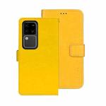 For vivo V30 Pro idewei Crazy Horse Texture Leather Phone Case(Yellow)