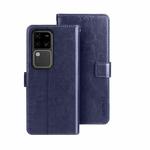 For vivo V30 Pro idewei Crazy Horse Texture Leather Phone Case(Blue)