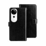 For vivo V40 5G idewei Crazy Horse Texture Leather Phone Case(Black)