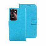 For vivo Y28s 5G idewei Crazy Horse Texture Leather Phone Case(Sky Blue)