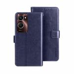 For vivo Y28s 5G idewei Crazy Horse Texture Leather Phone Case(Blue)