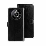 For Realme 11 Pro idewei Crazy Horse Texture Leather Phone Case with Holder(Black)
